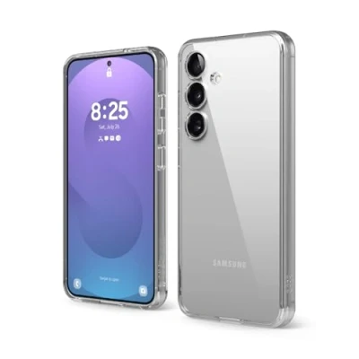 Afbeelding van elago Hybride hoes voor Samsung Galaxy S25, 6,2 inch, beschermhoes met PC/TPU technologie, nauwkeurige uitsparingen camera, elegant en licht, schokbestendig (transparant)