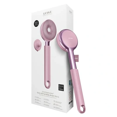 Afbeelding van GESKE led Sonic Full Body Brush 9 in 1 Intensieve reinigings en exfoliërende borstel met SmartSonic Pulsaties Dieptereiniging deskundige massage Maakt ruwe huid glad