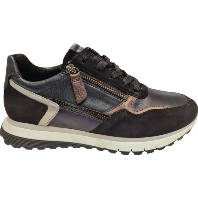 Afbeelding van Gabor 378 Sneakers Leer Dames Blauw Maat 42