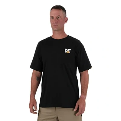 Afbeelding van Caterpillar Heren Trademark T shirt, zwart.