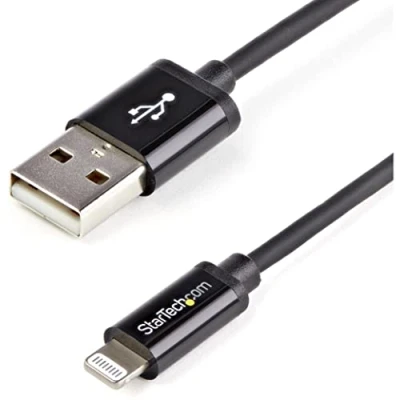 Afbeelding van StarTech 1m Black 8 pin Lightning to USB Cable