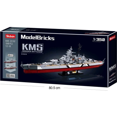 Afbeelding van Sluban Bismark 2 in 1 Model Bricks M38 B1102