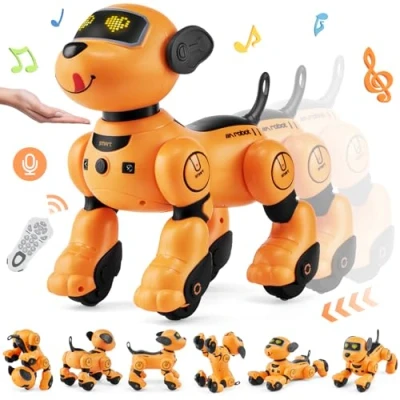 Image de VEVOR Robot RC Jouet Chien Parlant Dansant Tactile Voix Télécommande Programme