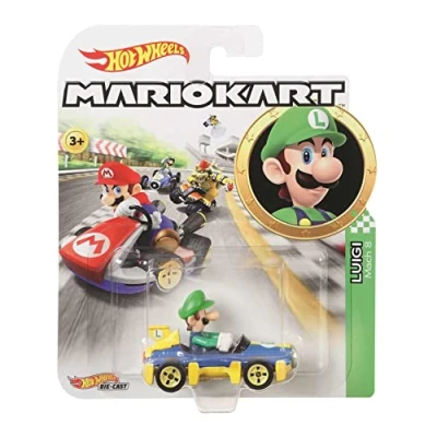 Afbeelding van Hot Wheels Mario Kart Replica Diecast Luigi, Mach 8