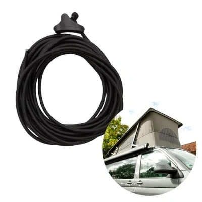 Afbeelding van 040Parts Rubberen daktouw, tentbalg met snelspanaccessoires, geschikt voor VW T6 T6.1 T5 Multivan Beach California Bulli Bus
