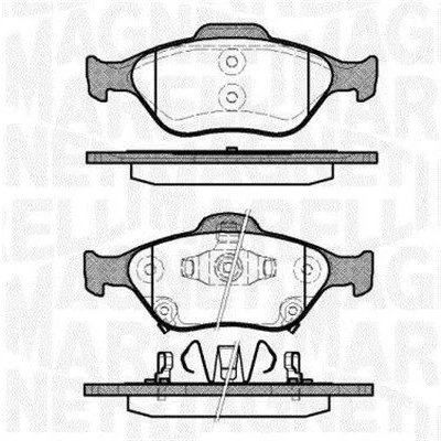 Afbeelding van MAGNETI MARELLI 363916060404 Remblokkenset Met akoestische slijtagewaarschuwing TOYOTA: Yaris II Hatchback, III Hatchback