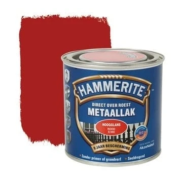 Afbeelding van Hammerite Metaallak Hoogglans Rood 0,75 liter