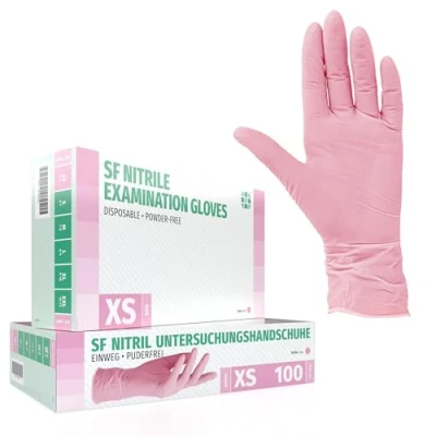 Afbeelding van SF Medical Products GmbH Roze nitril handschoenen XS