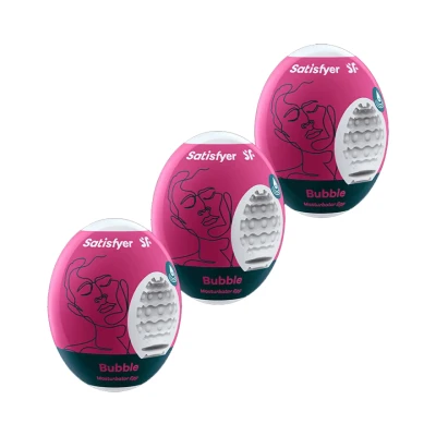 Afbeelding van Satisfyer Masturbator Eggs Bubble 3 stuks