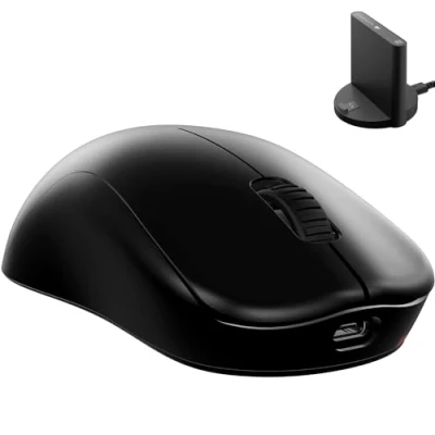 Image de BenQ ZOWIE U2 Souris pour les sports électroniques 5 boutons sans fil, filaire 2.4 GHz, USB A récepteur fil noir