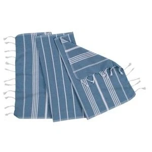 Afbeelding van Kleine Hamamdoek Leyla Petrol Blue van Lalay