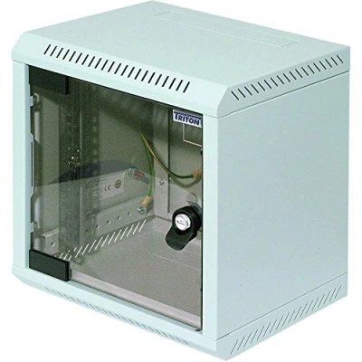 Afbeelding van Triton 10&#039;&#039; rack 6U/300 Glass Door Wandrek 20kg Grijs