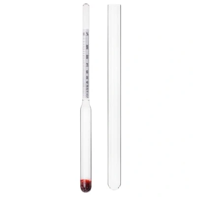 Afbeelding van KADAX Wijnthermometer voor het meten van alcoholgehalte, suikermeter, robuuste alcoholteller glas, blaastmeter, luchtmeter wijnbereiding (voor alcohol)