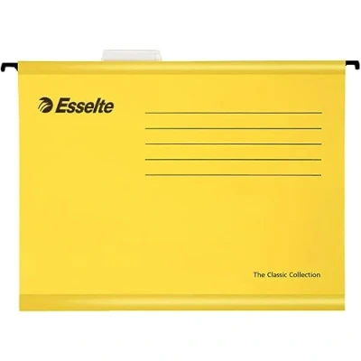 Afbeelding van Esselte hangmappen voor laden Pendaflex Plus tussenafstand 330 mm, geel, doos van 25 stuks hangmap