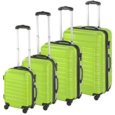 Afbeelding van tectake 800317 koffer ABS 4 dlg. Verschillende kleuren, Groen