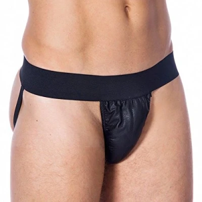 Afbeelding van Leren Jockstrap met elastieken banden maat S