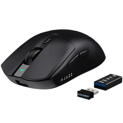Afbeelding van ATTACK SHARK AJAZZ AJ139PRO souris de jeu sans fil, ultra légère (65g), capteur PAW3395, 26000 DPI, 4KHz, 2,4 GHz/USB C, Esports filaire, 6 boutons programme, batterie 700h, PC/MAC Noir