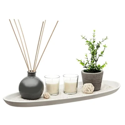 Afbeelding van Atmosphera Ylang Geschenkset Decoratie Geurstokjes met Etherische Olie Grijs Wit