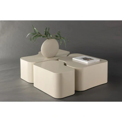 Afbeelding van Flora organische salontafels set van 3 beige