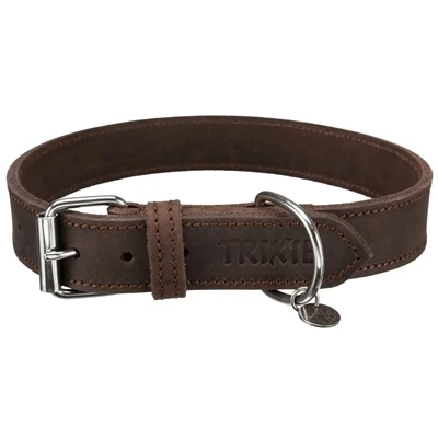 Afbeelding van Trixie Halsband Hond Rustic Vetleer Donkerbruin 48 56X3 CM (402863)