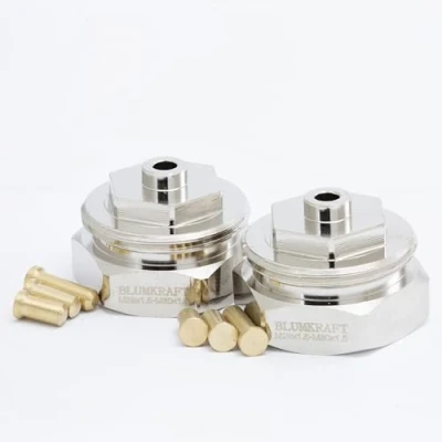 Afbeelding van BLUMKRAFT Set van 2 radiatoradapters, compatibel met COMAP/SAR/Herz M28 x1,5 vrouwelijk op thermostaat/thermostaatkop M30 x 1,5 mannelijk M28F M30M