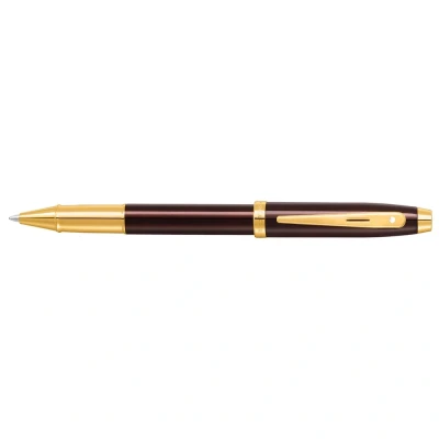 Afbeelding van Sheaffer rollerball 100 E9370 coffee brown PVD gold SF E1937051