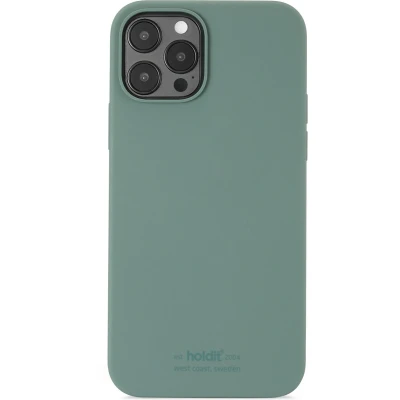 Afbeelding van Holdit Hoesje Geschikt voor iPhone 12 / Pro Siliconen Silicone Case groen