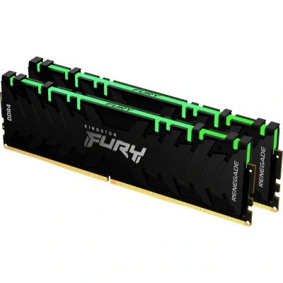 Afbeelding van Kingston FURY Renegade RGB Werkgeheugenset voor PC DDR4 16 GB 2 x 8 3000 MHz 288 pins DIMM CL15 KF430C15RBAK2/16