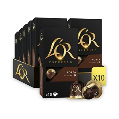 Image de L&#039;OR café Espresso Forza Intensité 9 capsules de en aluminium compatibles avec Nespresso® * 10