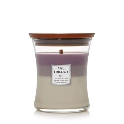 Afbeelding van WoodWick Geurkaars Medium Trilogy Amethyst Sky 11 cm / ø 10