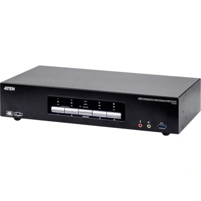 Afbeelding van ATEN CS1964 4 poorts USB 3.0 4K DisplayPort KVM switch met 3 voudige weergave