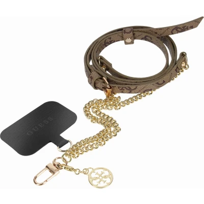 Afbeelding van Guess CBDY Strap Universeel Telefoon Koord Verstelbare Smartphone Ketting 150CM 4G Chain Bruin