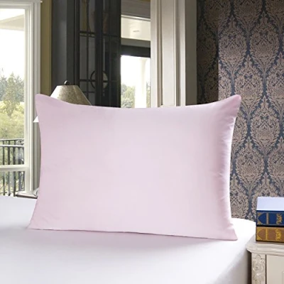 Afbeelding van TOWNSSILK Kussensloop, 100% natuurlijke moerbeizijde, voor haar en huid, 19 mm zijde aan beide zijden, 1 stuk, zijde, roze, standaard, 50 x 75 cm