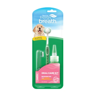 Afbeelding van Tropiclean Fresh Breath Puppy Oral Care Kit Gebitsverzorging 59 ml