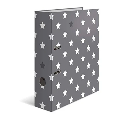 Image de HERMA Classeur à levier &#039;Stars&#039;, gris avec des étoiles