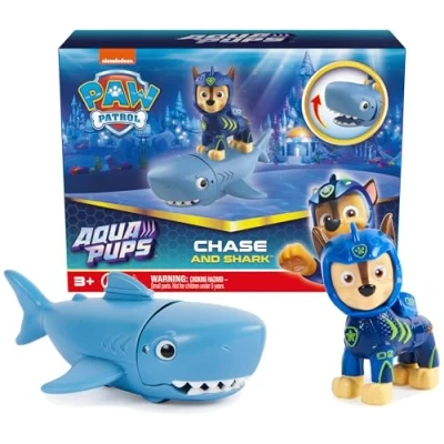 Afbeelding van PAW Patrol, Aqua Pups Chase and Shark actiefiguurset voor kinderen vanaf 3 jaar