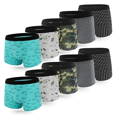 Afbeelding van L&amp;K II 1604 Set van 10 katoenen boxershorts voor jongens, meerkleurig. 3.