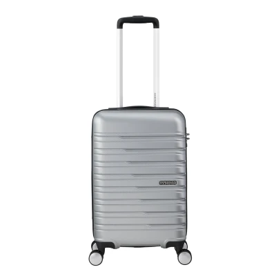 Afbeelding van American Tourister Flashline Pop Spinner 55 Koffer Sky Silver Grijs Koffersoorten