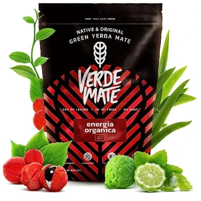 Afbeelding van Verde Mate Green Orgánica Energia Guarana 500 g zeer sterke stimulatie sterk cafeïnegehalte Brazilië Yerba Tee natuurlijke samenstelling 0,5 kg