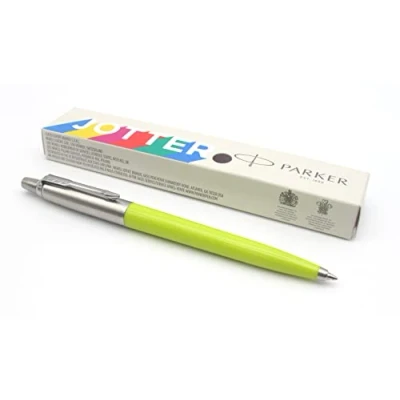 Afbeelding van Parker Jotter Originals Balpen Limoengroene afwerking Pop Art collectie uit de jaren 60 blauwe inkt geschenkdoos