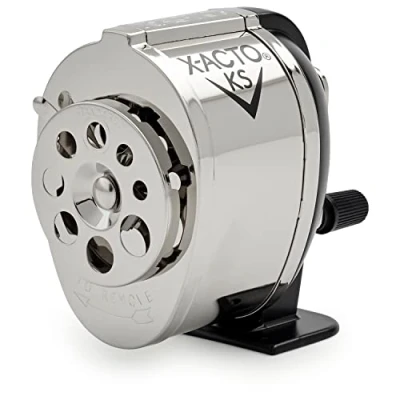 Afbeelding van X ACTO Handleiding Pencil Sharpener, tafel of wandmontage, zwart/chroom, verkocht als 1 stuk