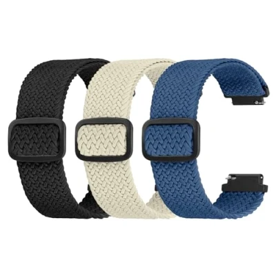 Afbeelding van Ecogbd Elastische reservearmband van nylon, 16 mm, 18 20 22 snelsluiting, zachte stof, verstelbaar en ademend, voor dames heren, Nylon