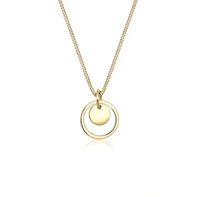 Afbeelding van Elli Circle CUT OUT Ketting goldcoloured, Dames, Maat: 45, Gold coloured