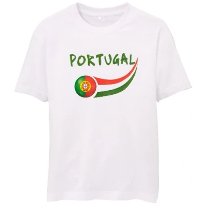 Image de Supportershop Portugal T Shirt supporter Enfant Blanc FR : 6 ans (Taille Fabricant 6/7 ans)