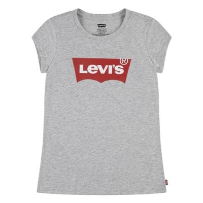 Image de Levi&#039;S Kids Ss Batwing Tee Fille 10 16 Ans, Light Gray Heather, 12 ans