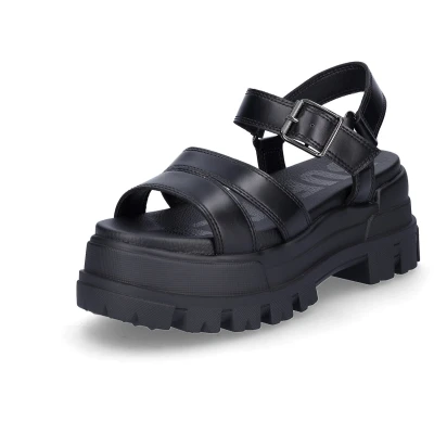 Afbeelding van Buffalo Aspha Sandalen met plateauzool, Dames, Maat: 38, Black Pu