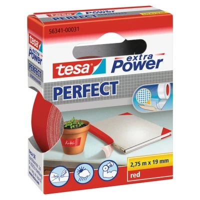 Image de Tesa extra power 563410003102 bande adhésive rouge 19 mm x 2.75 m