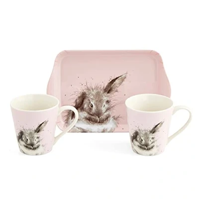 Afbeelding van Set van twee bekers met dienblad Wrendale Designs