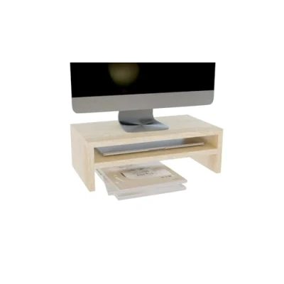Afbeelding van ComfortCove Monitorstandaard, 2 traps computermonitorhouder, laptopstandaard, computerstandaard met opbergplank, Sonoma