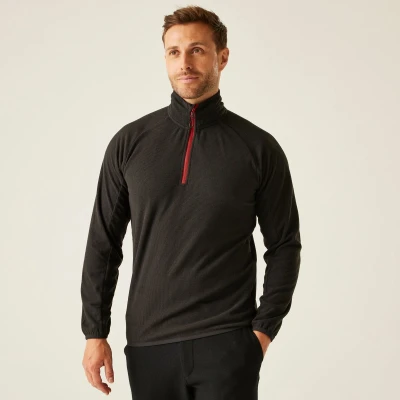 Afbeelding van Regatta Navigate Half Zip Fleece RG691 BLACK/CLASSIC RED